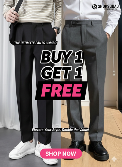 Classic Formal Trousers for Men (Buy 1 Get 1 Free🔥🔥)
