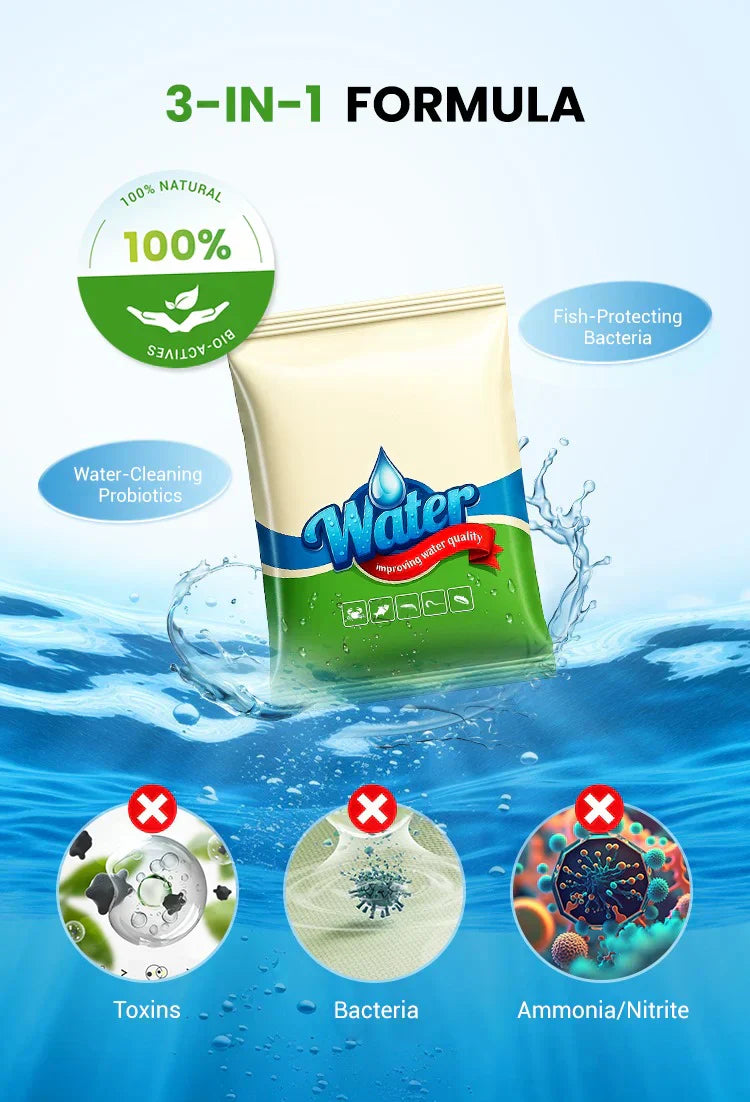 Premium Pond Care Powder | Water Clarifier & Algae Control 🐟
