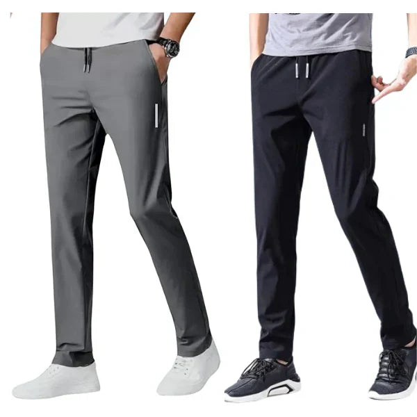 Buy 1 Get 1 Free - Combo of 2 Pcs Men's Regular Fit Lycra Track Pants (Pack of 2)